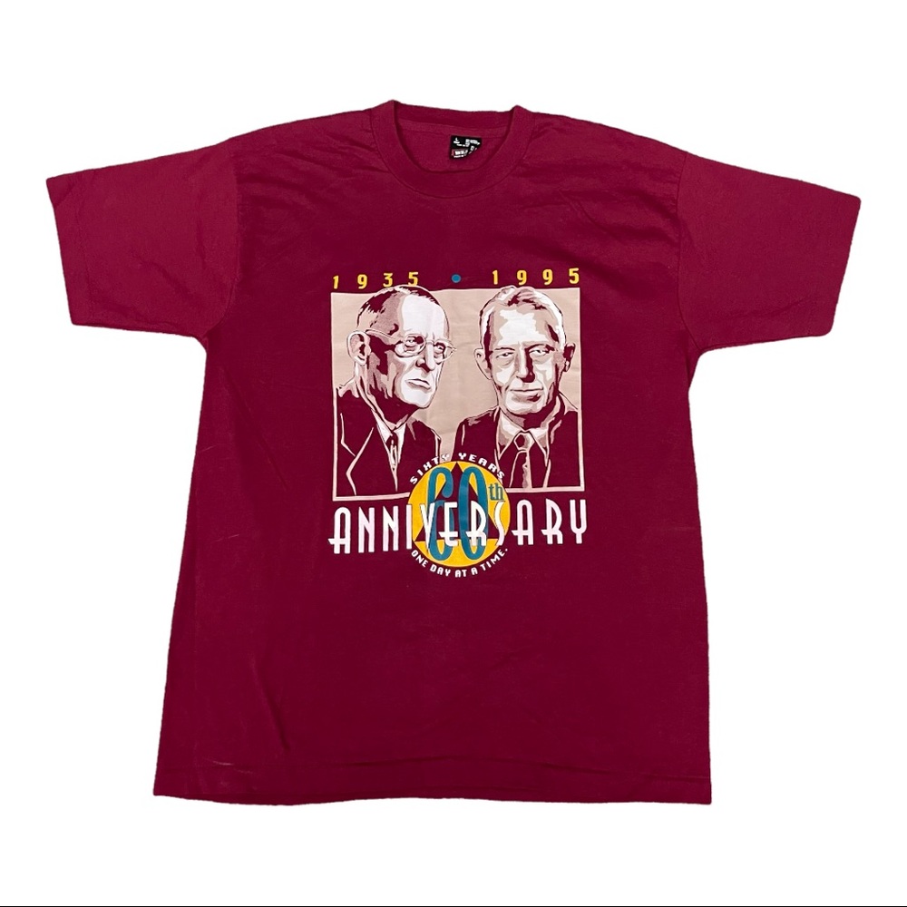 90s 60th Anniversary Logo T-shirt 1995 Size Large